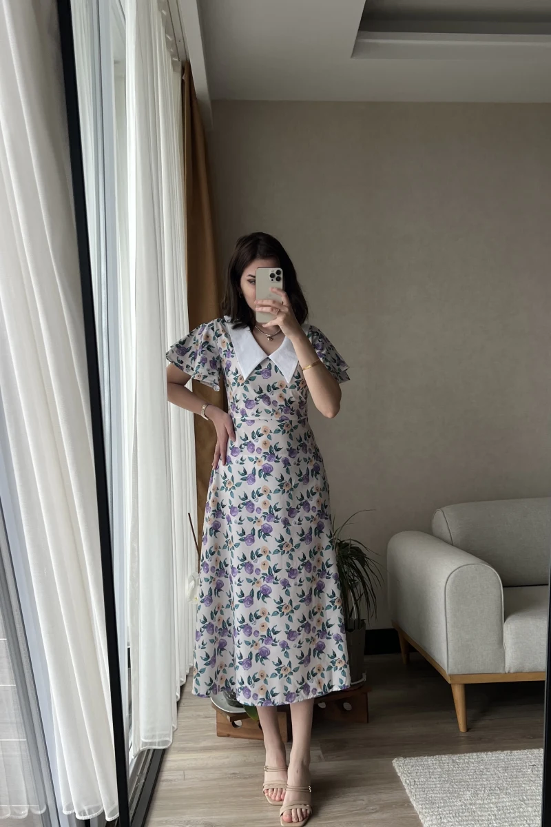 Tify Bebe Yaka Uzun Elbise