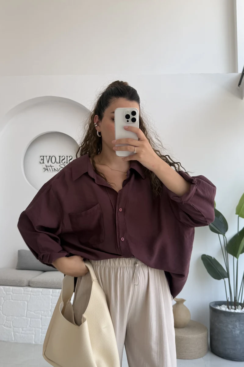 VAYS Tensel Gömlek - Mürdüm - 2042