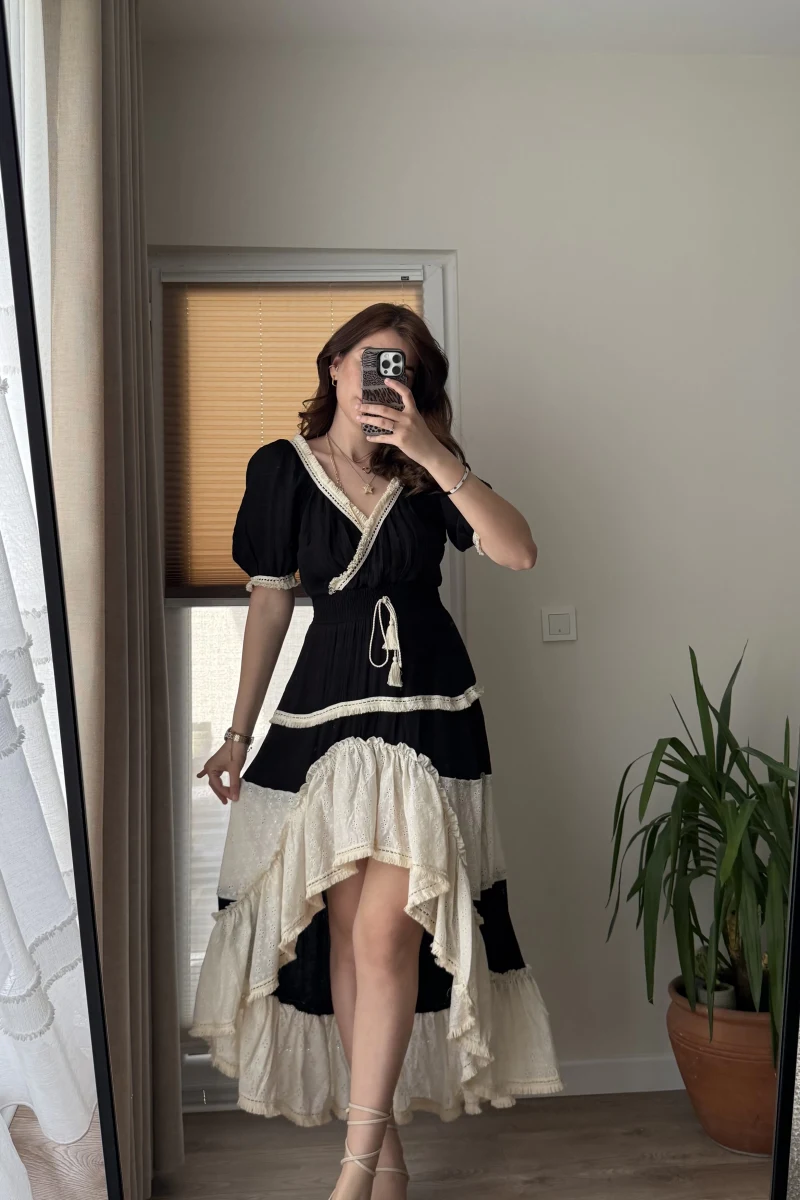 Vintage More Elbise Siyah