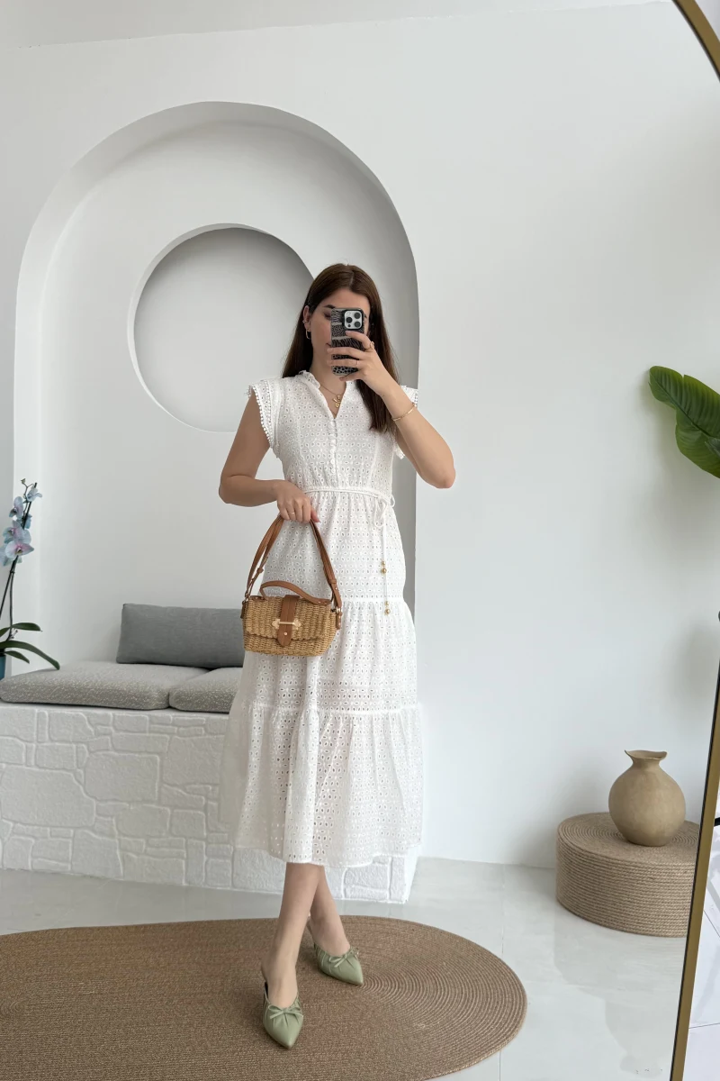 With Brode Elbise Beyaz