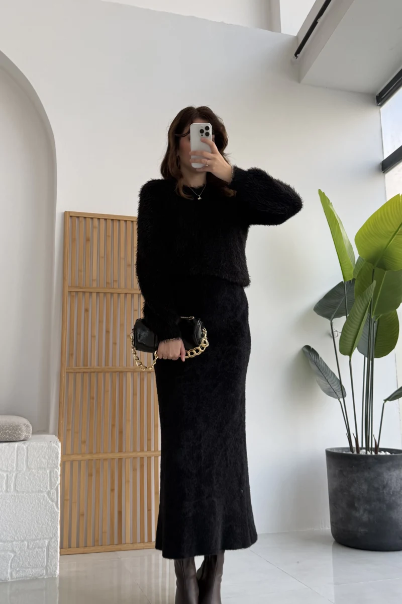 Yumoş Etek - Siyah - KOD:9044