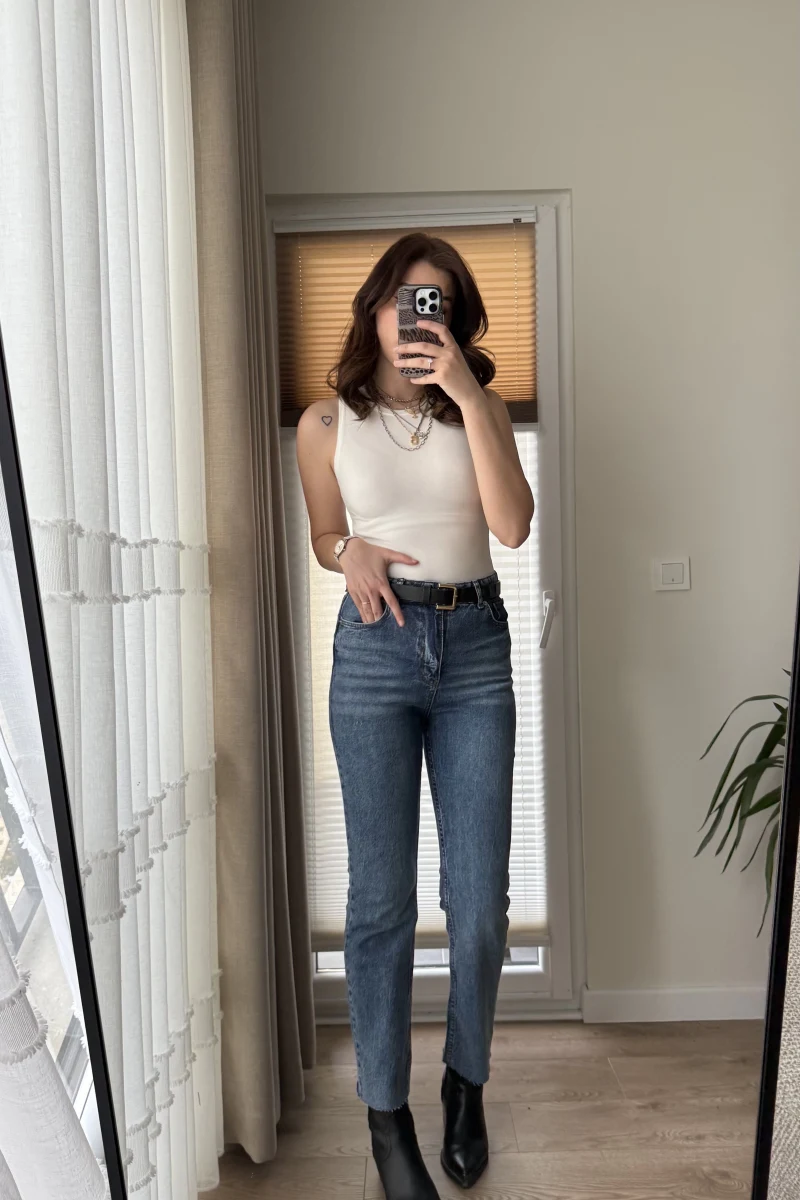 Meyla Açık Mavi Rengi Slim Fit Jean Pantolon (NO:5)