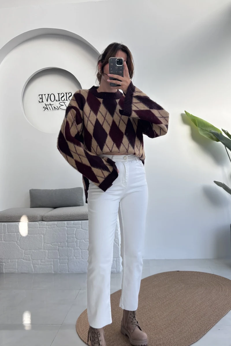 Meyla Beyaz Rengi Slim Fit Jean Pantolon (NO:5)