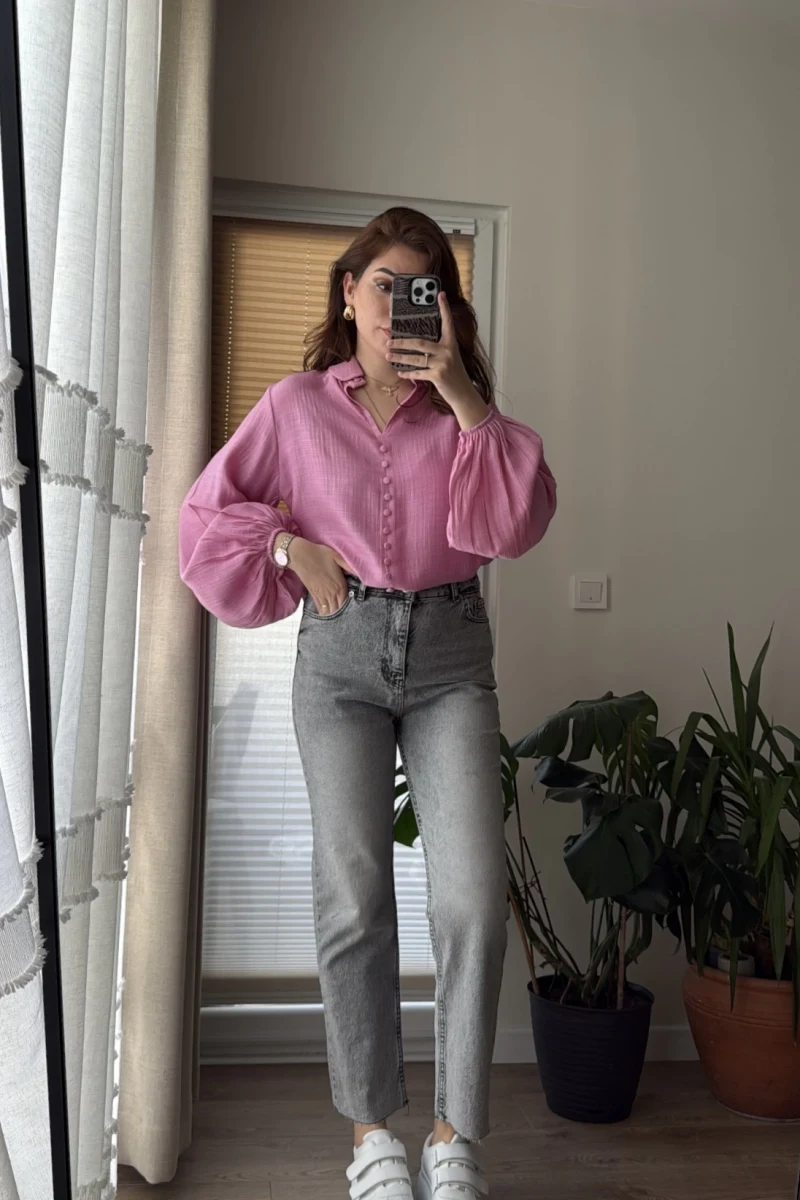 Meyla Duman Rengi Slim Fit Jean Pantolon