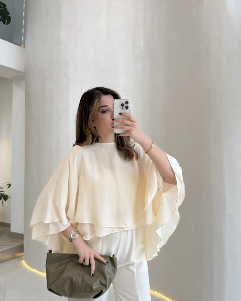 Mariposa Pelerin Bluz - Ekru - Kod: 5044