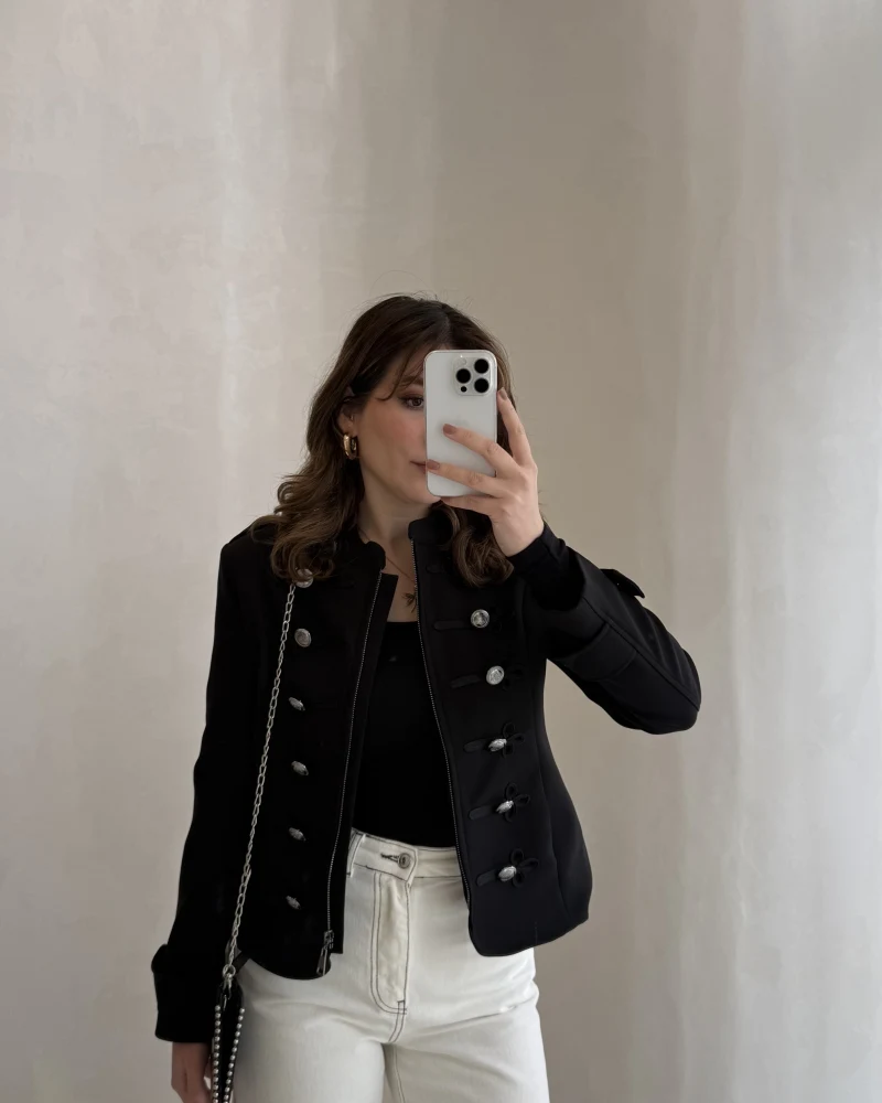 Napolyon Blazer Ceket - Siyah - Kod: 9729