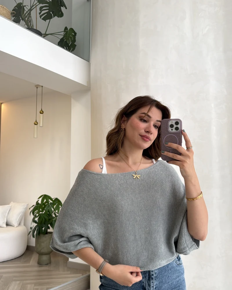 Bestie İçi Askılı Triko - Antrasit