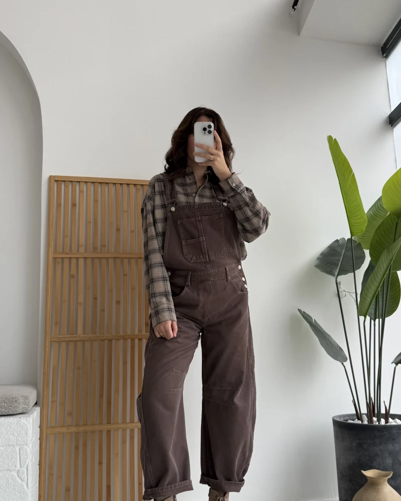 Baggy Tulum Acı Kahve Rengi