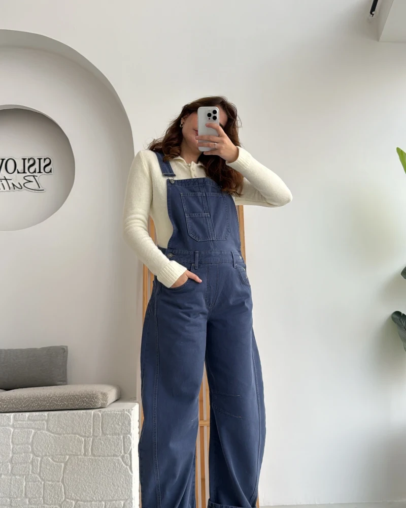 Baggy Tulum Lavanta Mavisi Rengi