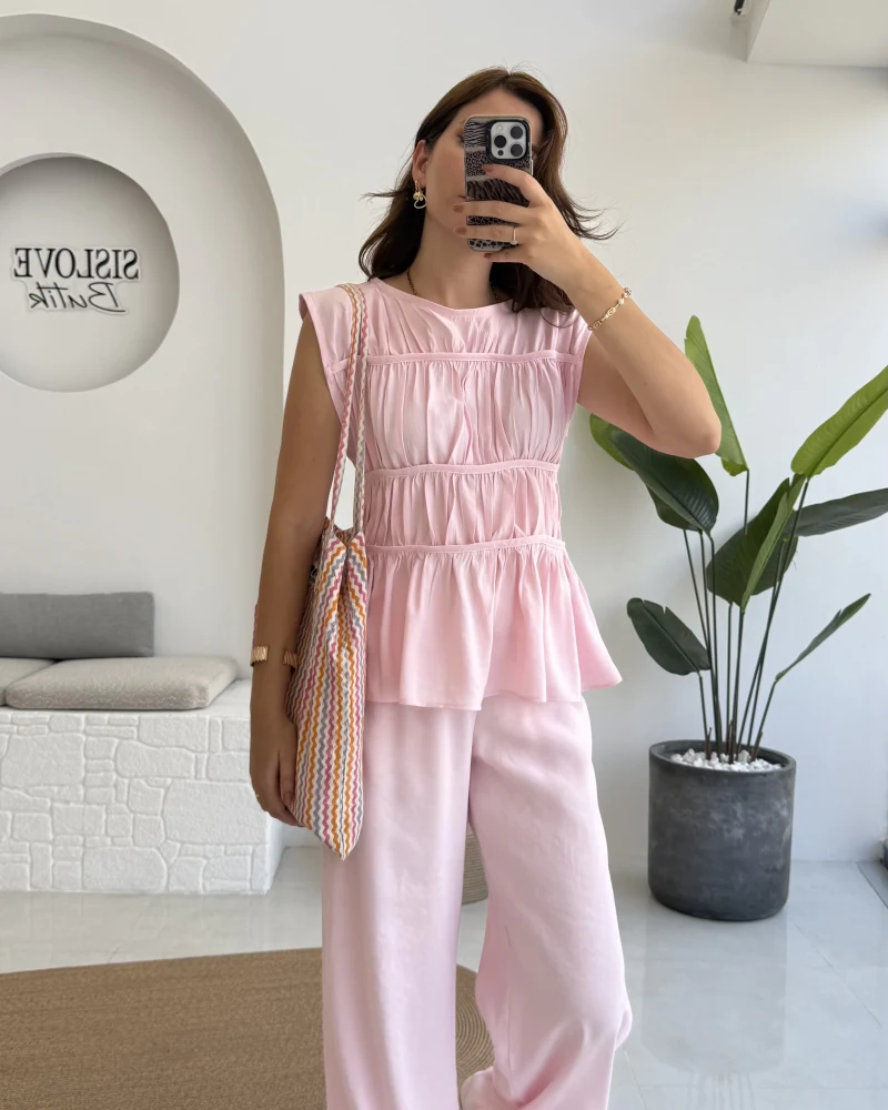 Begonia Gipeli Kat Detay Takım - Pembe