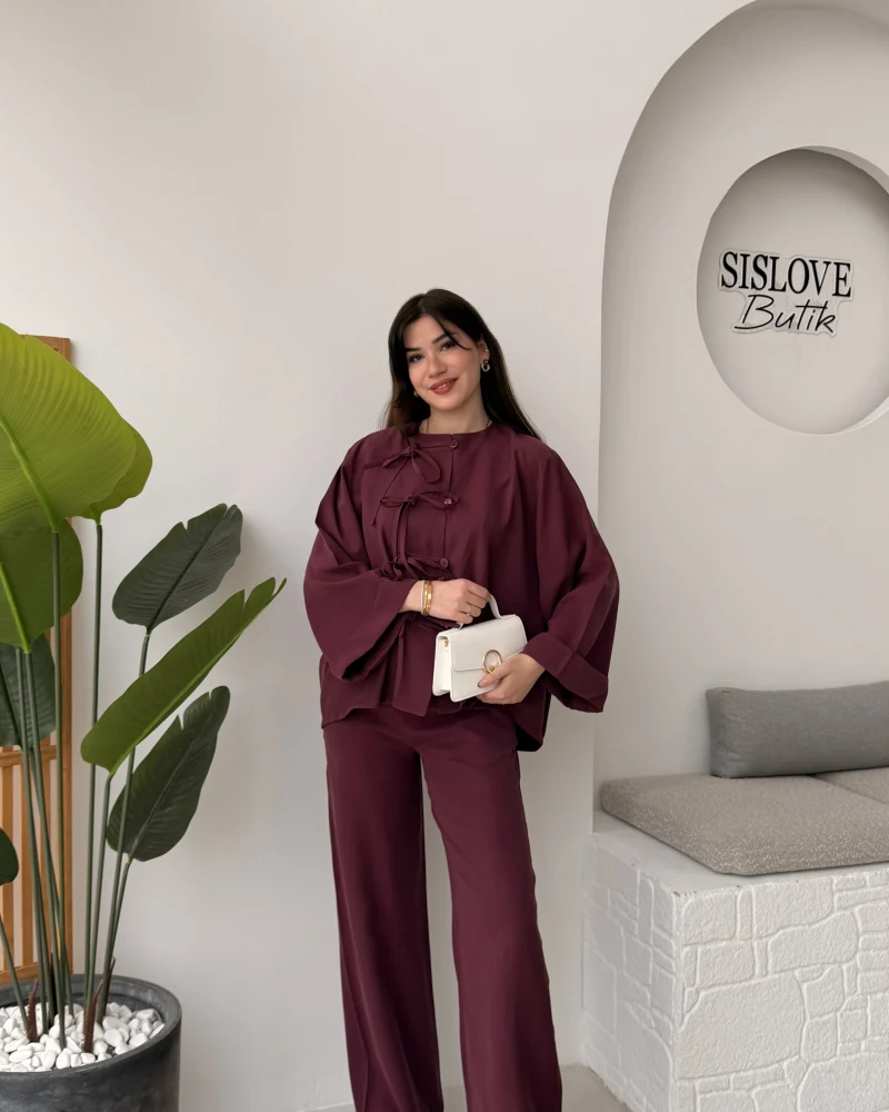 Bennet Serisi Modal Takım - Mürdüm - Kod: 8678