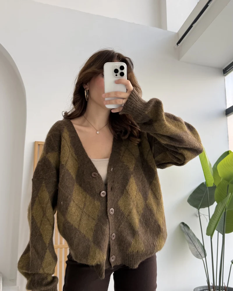 Bitter Baklava Salaş Hırka - Kahve