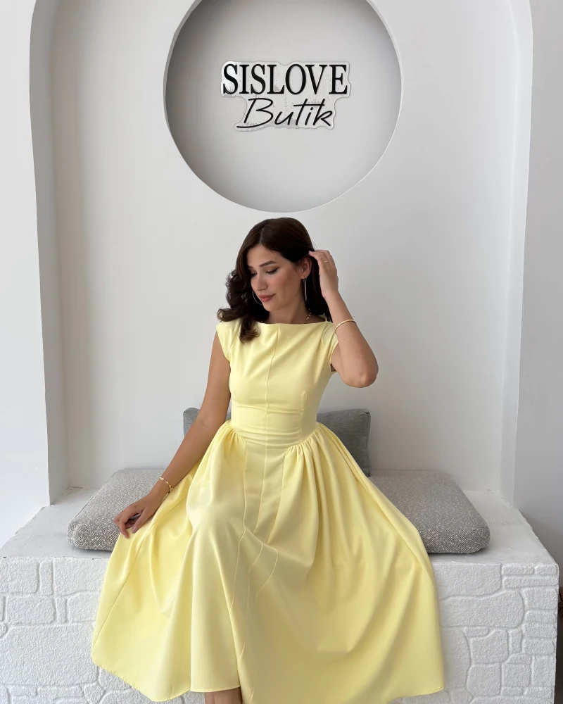 Daphne Elbise - Sarı - 2596