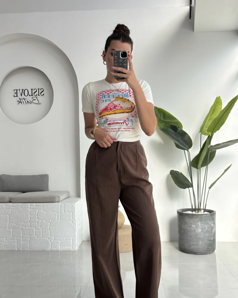 Floryn Cepli Pantolon - Kahve - 3756