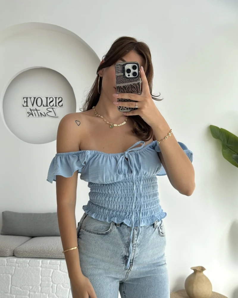 Gori Gipeli Bluz - Mavi - 106198