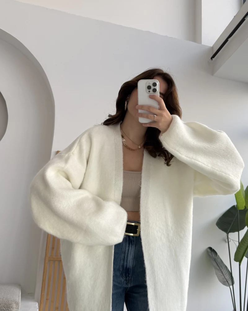 İsla Yün Hırka - Ekru