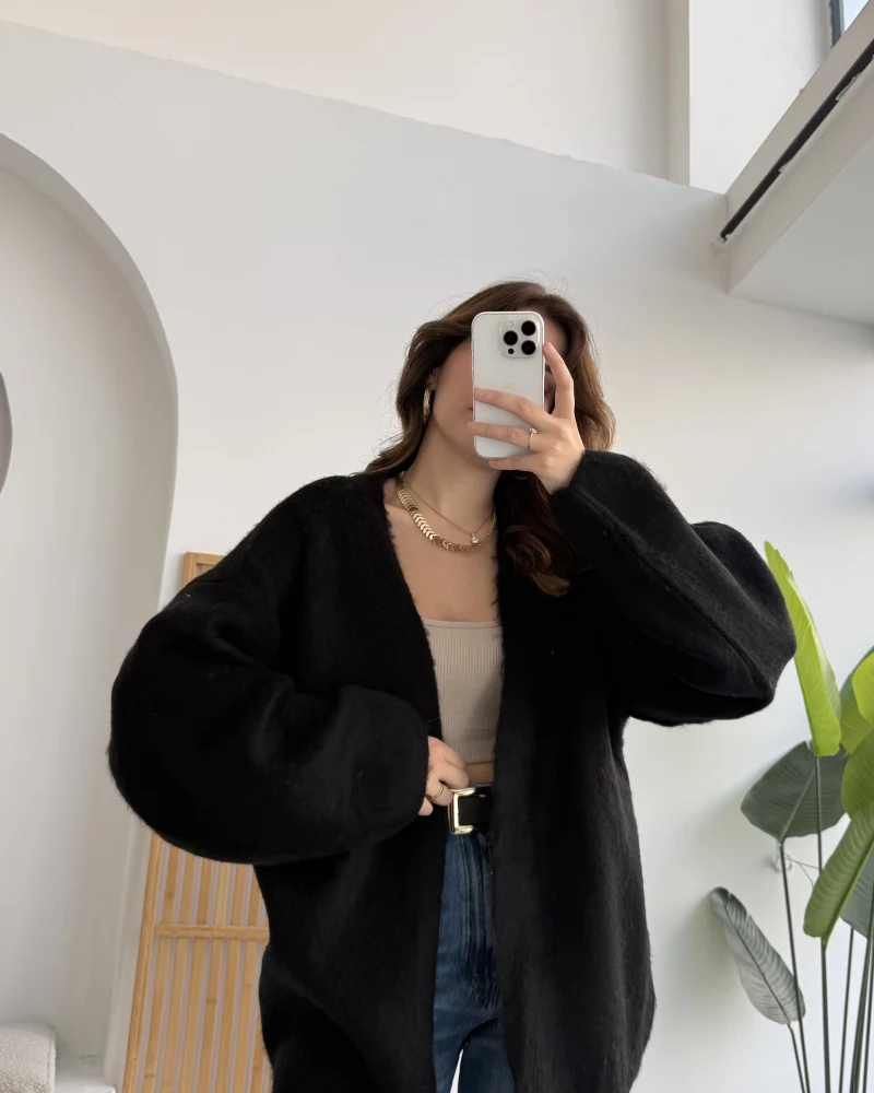 İsla Yün Hırka - Siyah