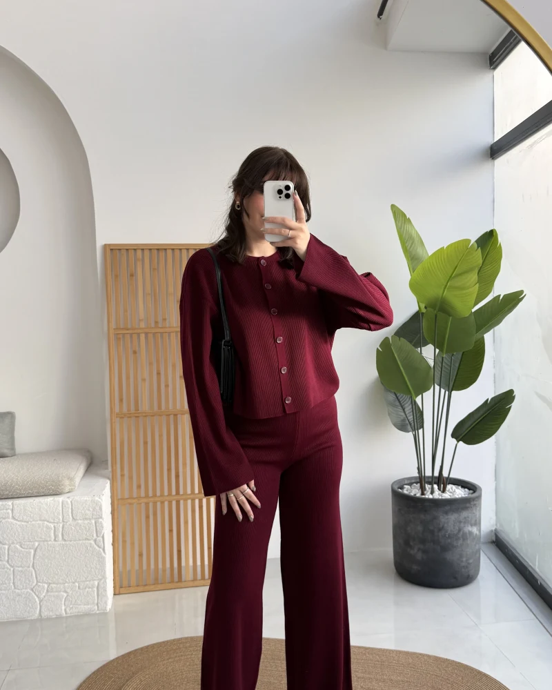 Marsel Hırka Takım - Bordo - Kod: 5018