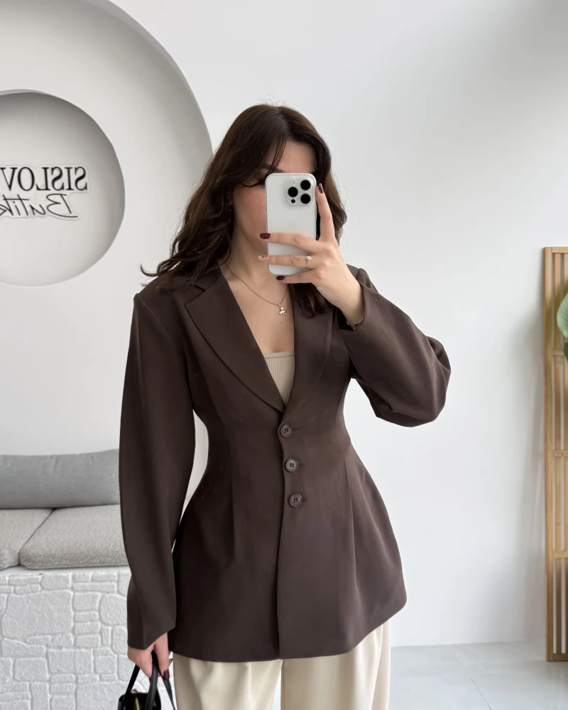 Noah Pile Detay Ceket - Acı Kahve - Kod: 7667