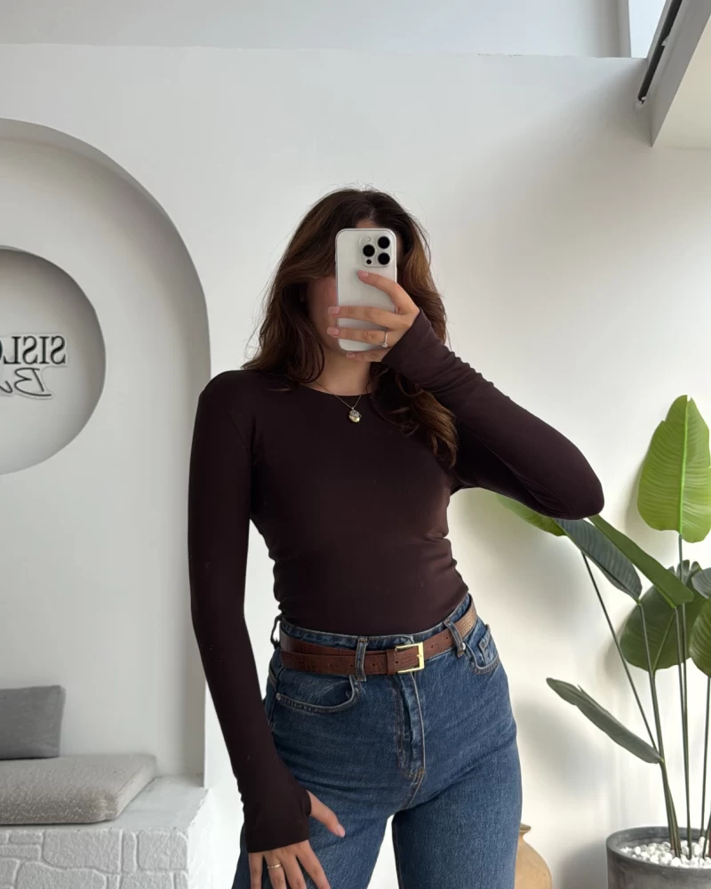 Oys Acı Kahve Parmak Geçmeli Body