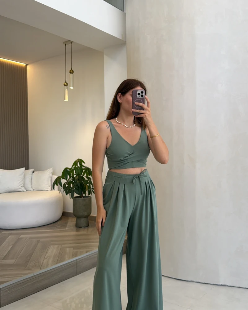 Oys Crop Takım - Yeşil - Kod: 4122