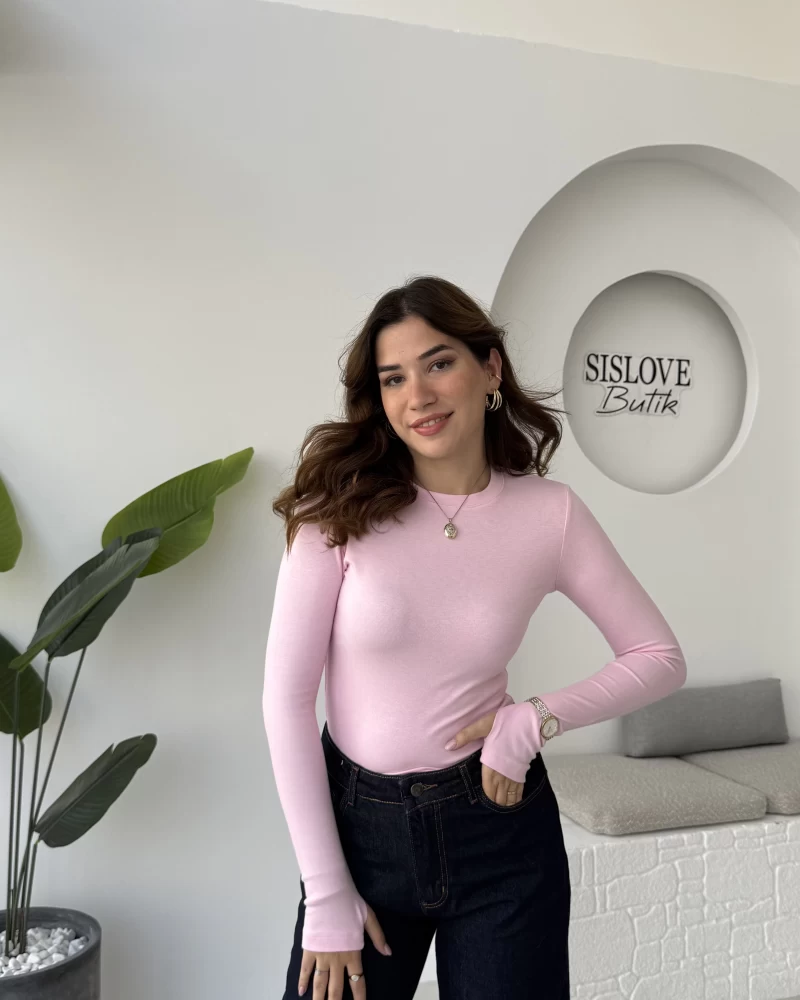 Oys Pembe Parmak Geçmeli Body