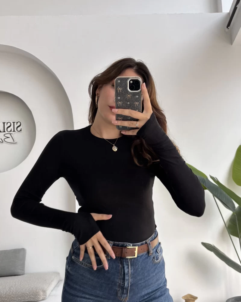 Oys Siyah Parmak Geçmeli Body