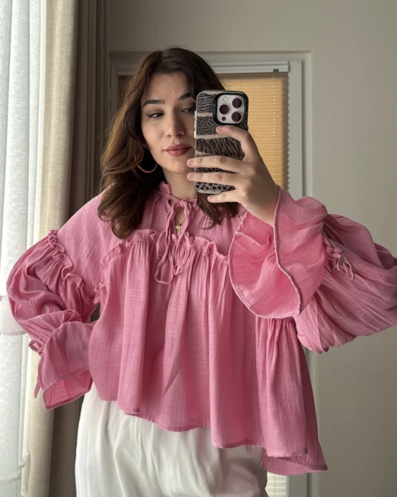 Peri Magic Serisi Özel Tasarım Bluz Pembe