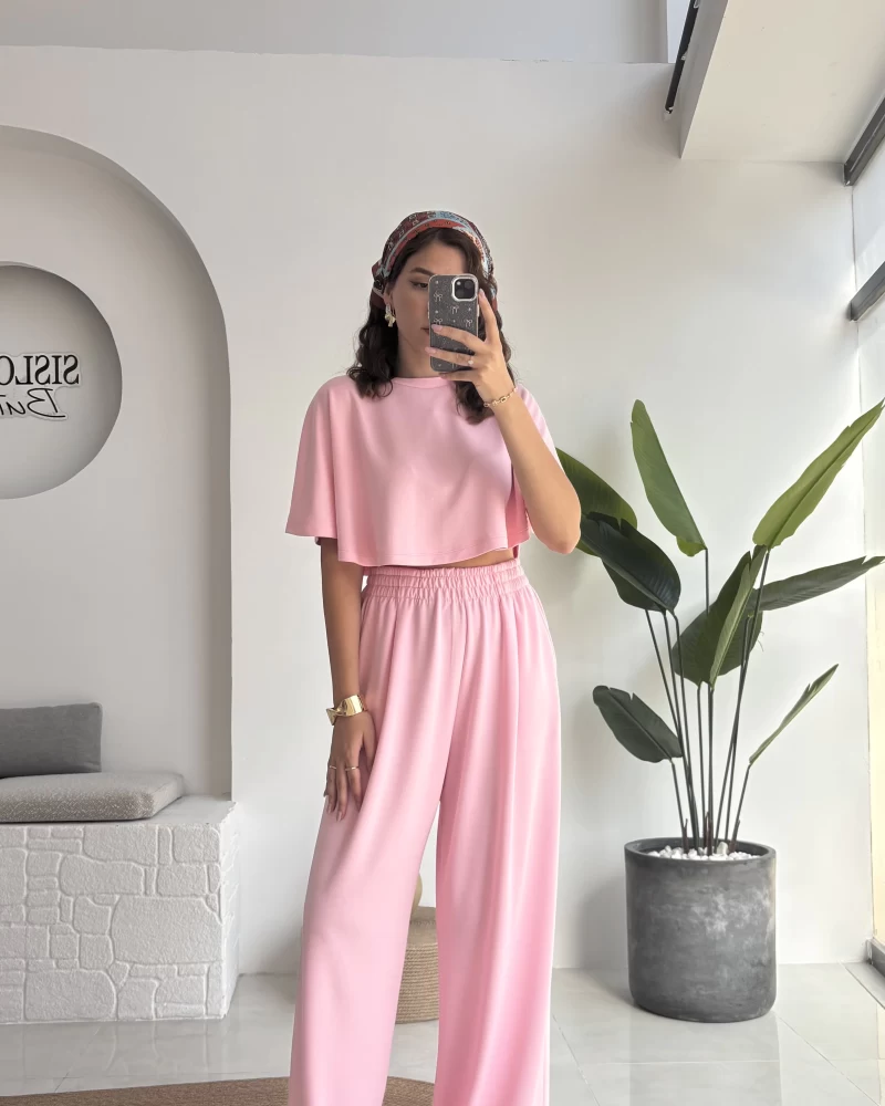 Pinky Yarasa Kol Eşofman Takımı - Pembe