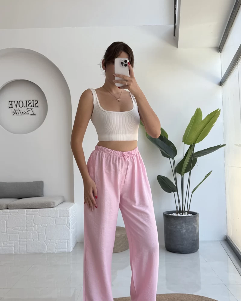 Raya Cepli Pantolon - Pembe