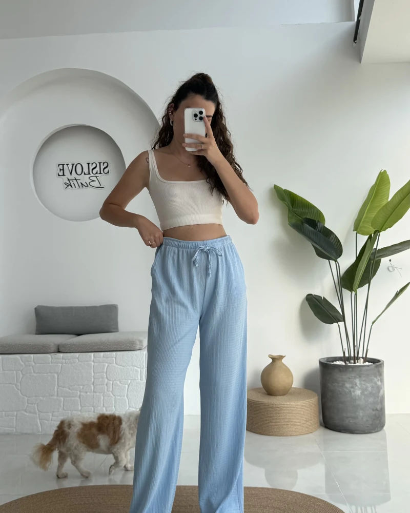 Ru Bürümcük Pantolon Bebe Mavisi - 4023