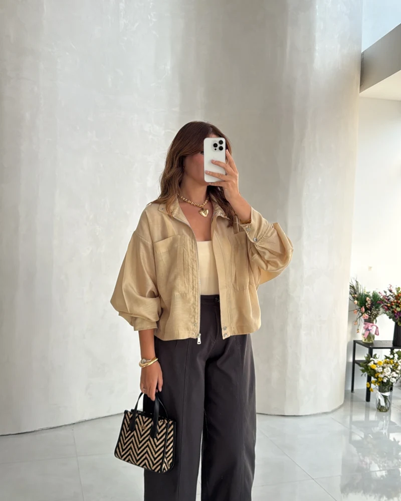 Vintage Gabardin Pantolon - Antrasit - Kod: 031726