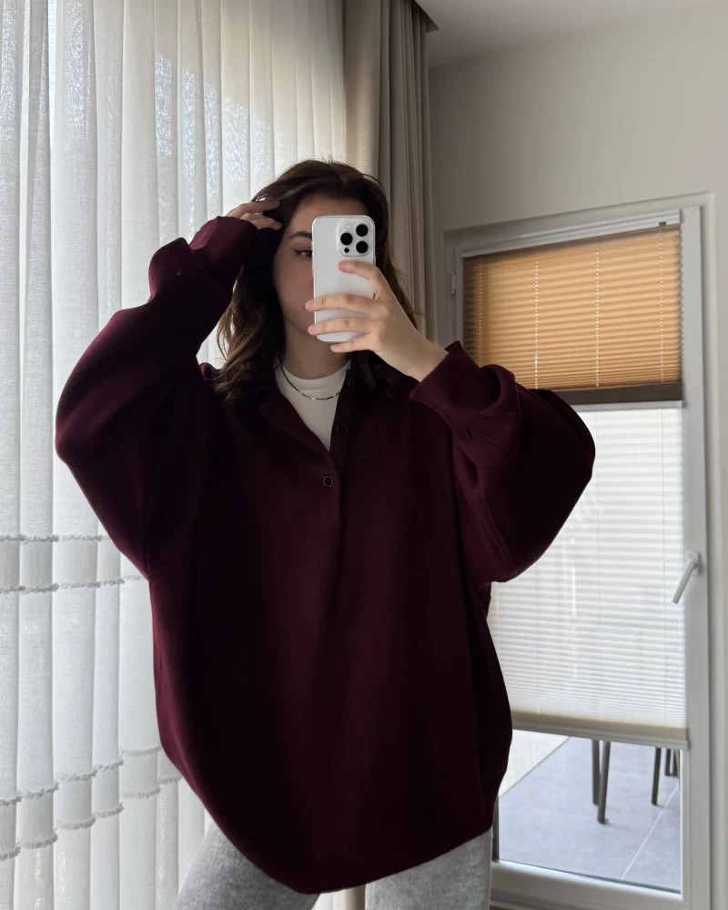 Vintage Oversize Kazak Bordo