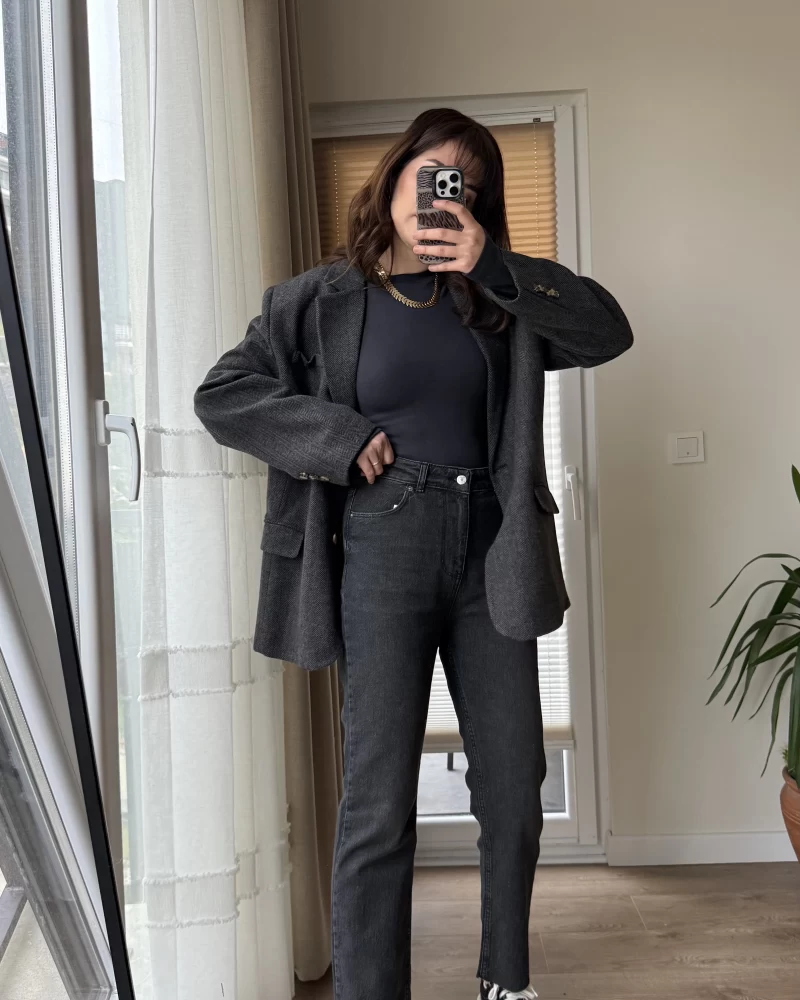 Zr Meyla Füme Rengi Slim Fit Jean