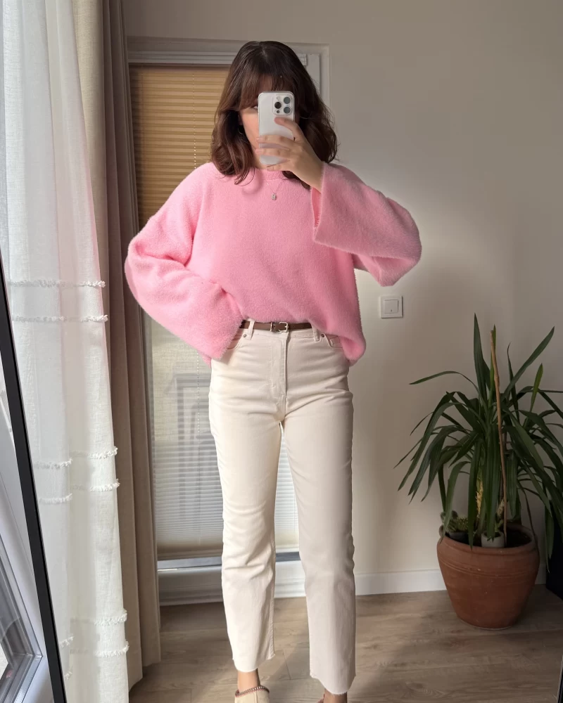 Zr Meyla Krem Rengi Slim Fit Jean
