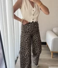 Açık Leopar Kot Pantolon