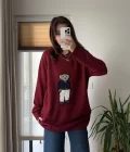 Ayıcıklı Kazak Bordo