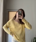 Bahama Triko Salaş Bluz - Sarı