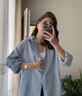 Berma Kendinden Çizgili Gömlek Bebe Mavisi (2040)