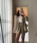 Blazer Ceket Şort Etek Takım