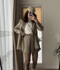 Blazer Ceket Şort Etek Takım