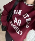 Bordo Baskılı Sweat