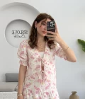 Bratislava Serisi Çiçekli Bluz - Pembe - 1029