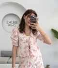 Bratislava Serisi Çiçekli Bluz - Pembe - 1029
