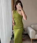 Buzy Yeşil Sırt Detay Elbise