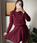 Camelia Bordo Etekli Hırka Takım