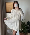 Camelia Krem Rengi Etekli Hırka Takım
