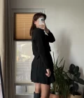 Camelia Siyah Etekli Hırka Takım