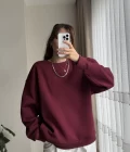 Chloé Oversize Kalın Sweatshirt Uzun Bordo