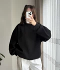 Chloé Oversize Kalın Sweatshirt Uzun Siyah